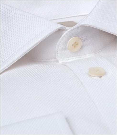 HAWES & CURTIS Chemise Homme Formelle Cintrée en Tissu Façonné