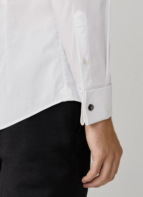 chemise formelle coupe ajustée en popeline stretch